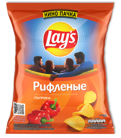 Чипсы Лейс 225г рифленые Паприка Яблоко