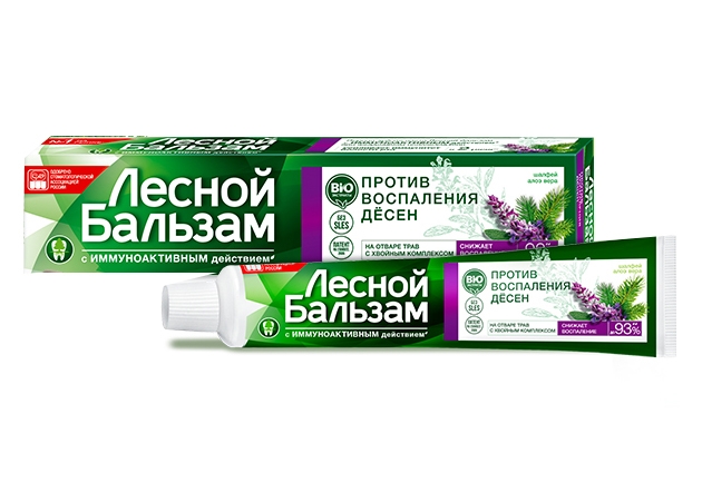 Бальзам против воспаления десен. Зубная паста Лесной бальзам 75 мл. Зубная паста Лесной бальзам при воспалении десен, 75 мл.